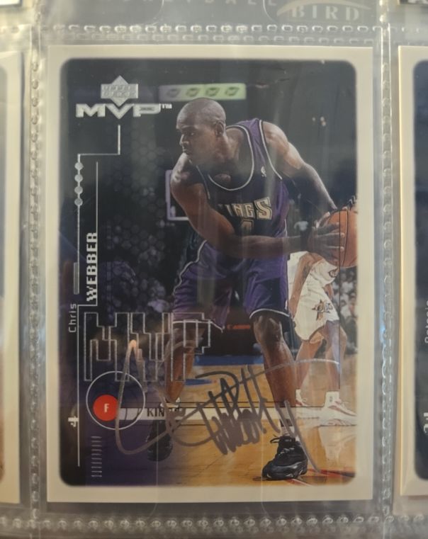 1999-00 Upper Deck MVP #139 Chris Webber Silver Script — front
