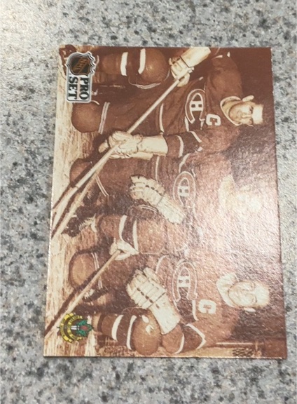 1991-92 Pro Set #337 Maurice Richard, Elmer Lach, Toe Blake — front