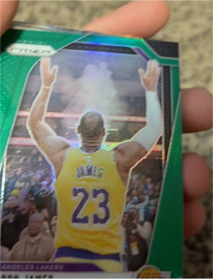 2024-25 Panini Prizm #130 LeBron James Green Prizm — front