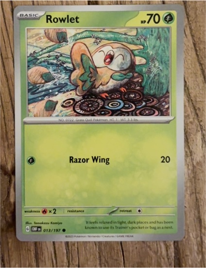 2023 Pokémon SV03: Obsidian Flames #013 Rowlet — front