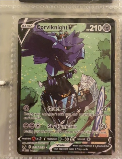 2022 Pokémon Sword & Shield Silver Tempest #TG18/TG30 Corviknight V — front