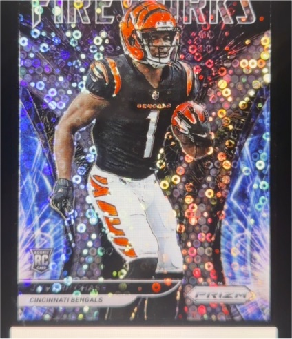 2021 Panini Prizm Fireworks #F-11 Ja'Marr Chase — front