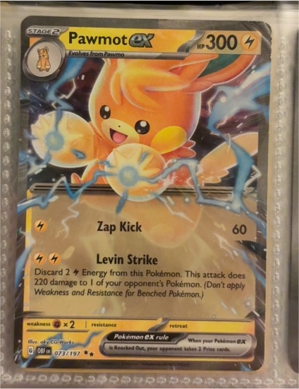 2023 Pokémon TCG SV03 Obsidian Flames #073 Pawmot ex — front
