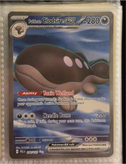 2023 Pokemon Paldean Clodsire ex #244/193 — front