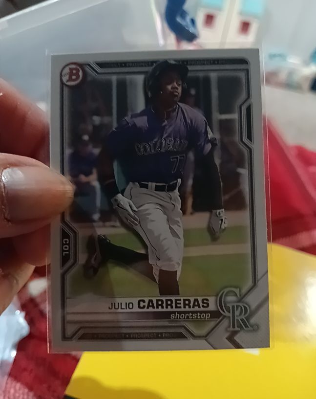 2021 Bowman Draft Chrome #BDC-30 Julio Carreras — front