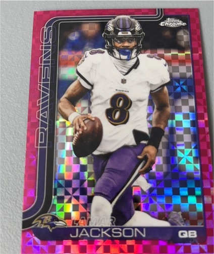 2025 Topps Chrome #24 Lamar Jackson — front