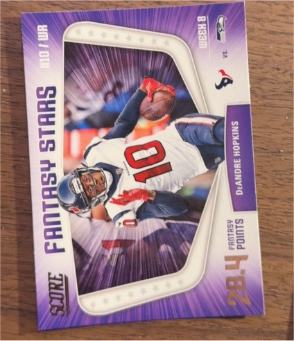 2018 Score Fantasy Stars #13 DeAndre Hopkins — front