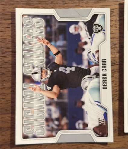 2018 Panini Score #23 Derek Carr Signal Callers — front