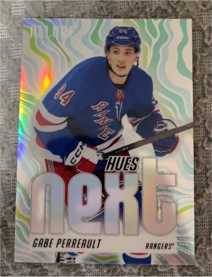 2025-26 Upper Deck Allure Hues Next #HN-6 Gabe Perreault — front