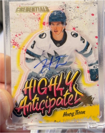 2023-24 Upper Deck Credentials #HA-41 Henry Thrun Highly Anticipated Rookie Auto — front