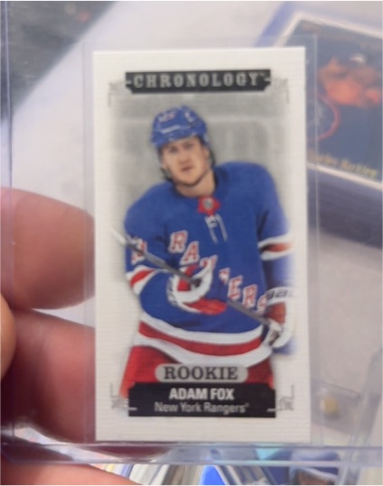 2019-20 Upper Deck Chronology Mini Canvas #M-218 Adam Fox Rookie — front