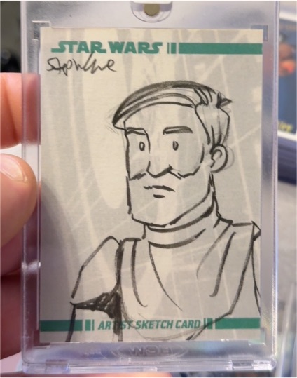 2008 Topps Star Wars Clone Wars Artist Sketch Card Obi-Wan Kenobi — front