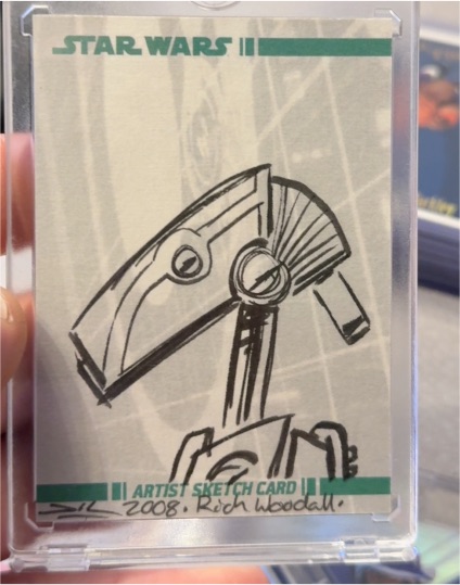 2008 Topps Star Wars II Artist Sketch Card Battle Droid — front