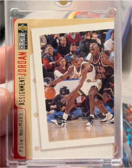 1996-97 Upper Deck Collector's Choice #366 Assignment: Jordan Michael Jordan — front