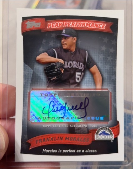 2010 Topps Peak Performance Autographs #FM Franklin Morales — front