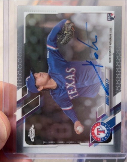 2021 Topps Chrome Rookie Autograph #RA-KAR Kohei Arihara — front