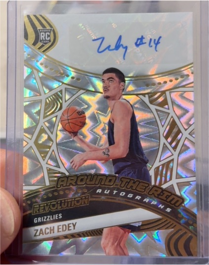 2024-25 Panini Revolution Around the Rim Autographs #ATR-ZAC Zach Edey — front
