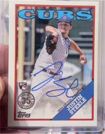 2023 Topps Series 1 1988 Topps Baseball Autographs #88BA-JST Justin Steele — front