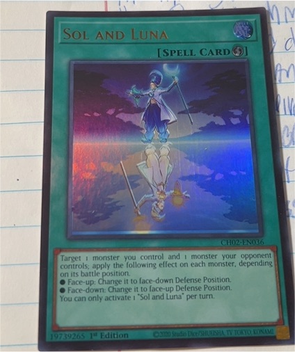 2020 Yu-Gi-Oh! CH02-EN036 Sol and Luna — front