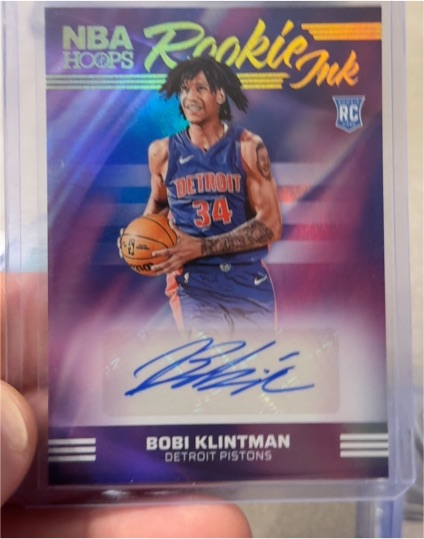 2024-25 Panini NBA Hoops Rookie Ink #RI-BOB Bobi Klintman — front