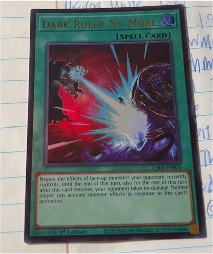 2020 Yu-Gi-Oh! CH02-EN035 Dark Ruler No More — front