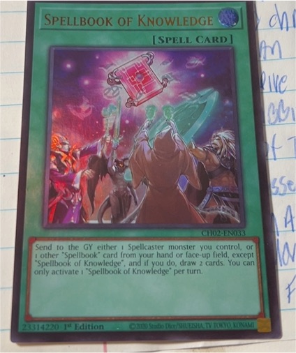 Yu-Gi-Oh! 2020 CH02-EN033 Spellbook of Knowledge — front