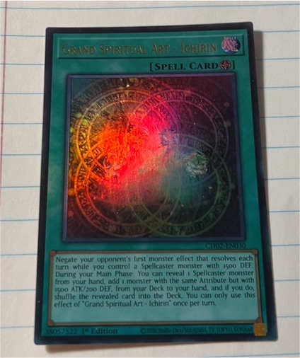 2020 Yu-Gi-Oh! CH02-EN030 Grand Spiritual Art - Ichirin — front