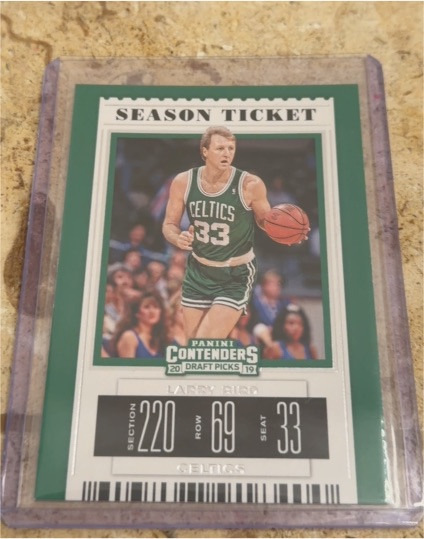 2019-20 Panini Contenders Draft Picks Season Ticket #37 Larry Bird — front