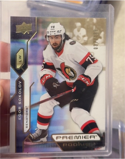 2021-22 Upper Deck Premier #143 Egor Sokolov Rookie — front