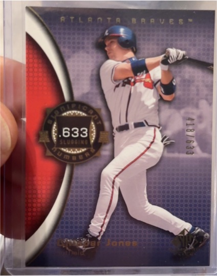 2001 SP Authentic #633 Chipper Jones — front