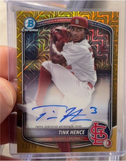2025 Bowman Chrome #BMA-TH Tink Hence — front