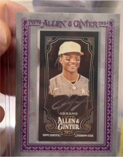 2024 Topps Allen & Ginter Mini Framed Autograph #MA-CA CJ Abrams — front