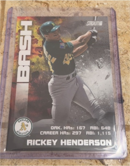 2020 Topps Stadium Club Bash and Burn #BAB-9 Rickey Henderson — front