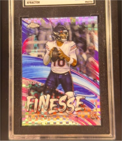 2024 Topps Chrome Finesse X-Fractor #F-1 Caleb Williams — front