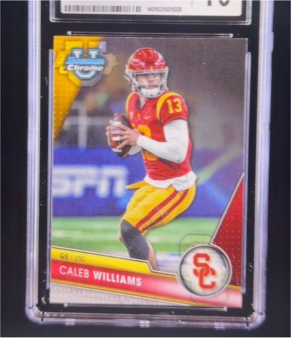 2023 Bowman University Chrome #1 Caleb Williams — front