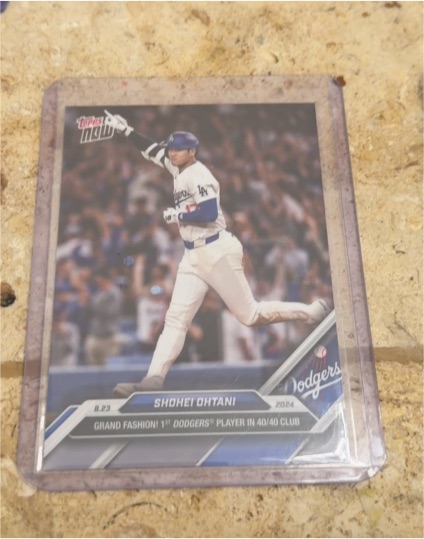2024 Topps Now #584 Shohei Ohtani Grand Fashion 1st Dodgers Player 40/40 Club — front
