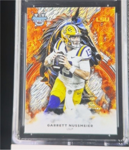 2025 Bowman Best University #W-2 Garrett Nussmeier Workhorse — front