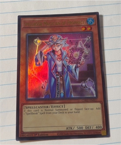2008 Yu-Gi-Oh! CH02-EN027 Spellbook Magician of Prophecy — front