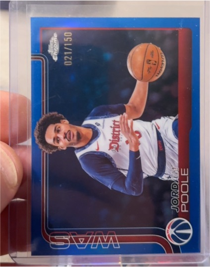 2025-26 Topps Chrome #207 Jordan Poole Red White & Blue Refractor — front