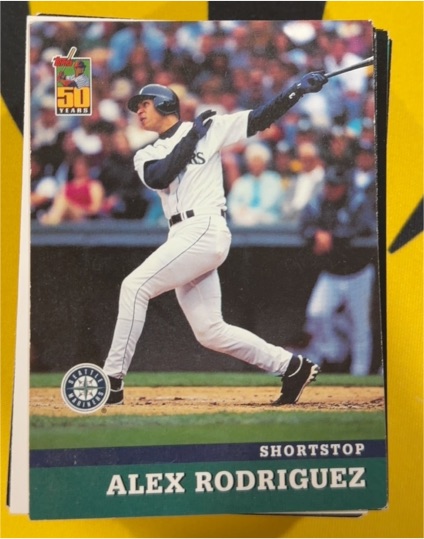 2001 Topps Post Cereal #1 Alex Rodriguez — front