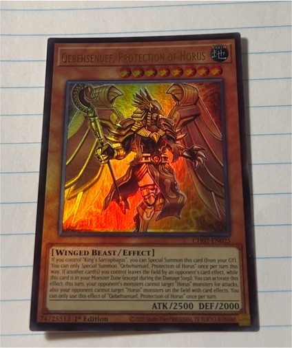 2020 Yu-Gi-Oh! CH02-EN025 Qebehsenuef, Protection of Horus — front