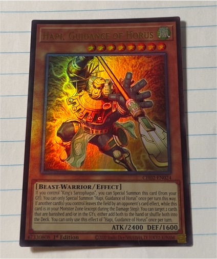 Yu-Gi-Oh! CH02-EN024 Hapi, Guidance of Horus — front