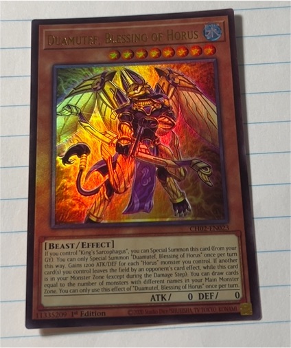 2020 Yu-Gi-Oh! CH02-EN023 Duamutef, Blessing of Horus — front