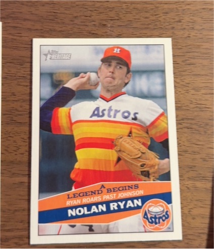 2015 Topps Heritage A Legend Begins Nolan Ryan — front