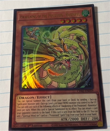 2020 Yu-Gi-Oh! CH02-EN019 Awakening of the Possessed - Rasenryu — front