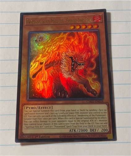 2020 Yu-Gi-Oh! CH02-EN018 Awakening of the Possessed - Greater Inari Fire — front