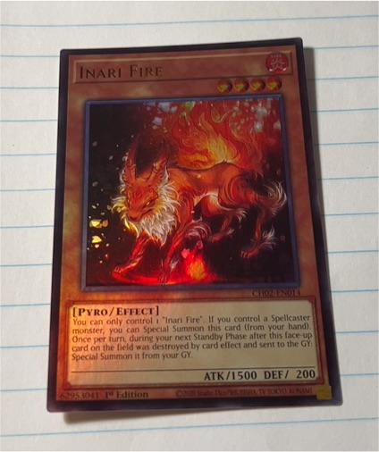 2013 Yu-Gi-Oh! #CH02-EN014 Inari Fire — front