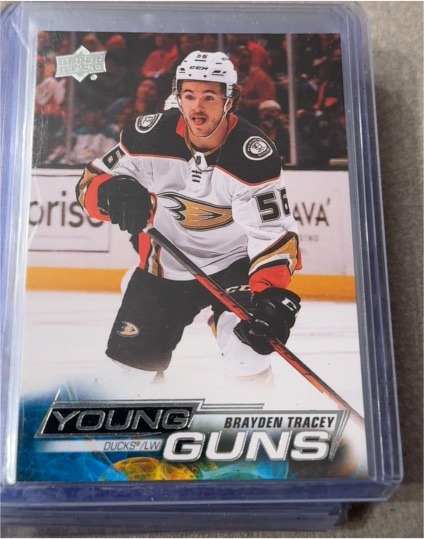 2022-23 Upper Deck #219 Brayden Tracey Young Guns Rookie — front