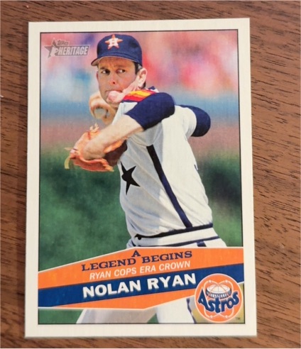 2015 Topps Heritage A Legend Begins Nolan Ryan — front