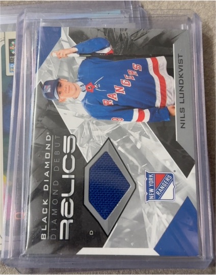 2021-22 Upper Deck Black Diamond Diamond Debut Relics #DD-NL Nils Lundkvist — front
